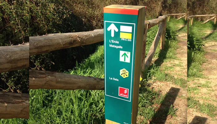 Senyalització de les rutes de Sant Segimon, Matagalls i La Sala.