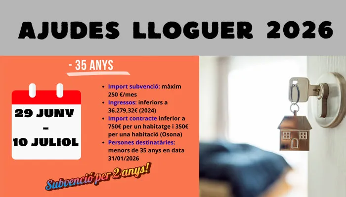 La Mancomunitat facilita la tramitació dels ajuts al lloguer per a joves menors de 35 anys