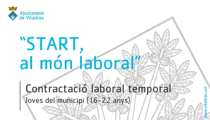 Contractació laboral temporal de 3 joves dins el marc "Projecte formatiu: START, al món laboral" 2026