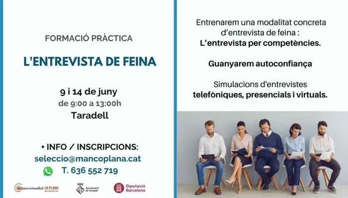 La Mancomunitat La Plana ofereix una formació per "L'entrevista de feina"