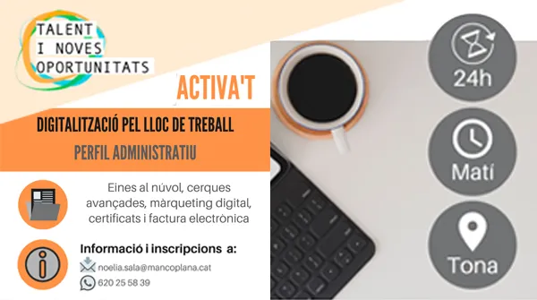 Digitalització pel lloc de treball. Perfil Administratiu