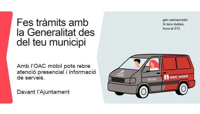 Visita de l'Oficina d'Atenció Ciutadana (OAC) mòbil de la Generalitat de Catalunya