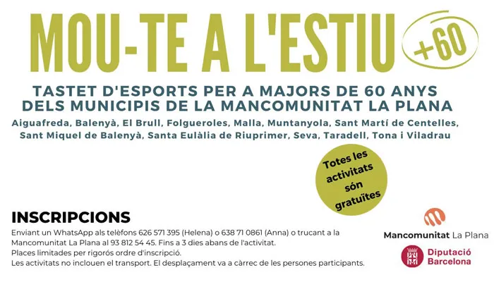 Viladrau Torna el "Mou-te a l'Estiu". Les activitats esportives per majors de 60 anys