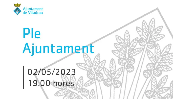 Convocatòria de la sessió extraordinària del ple de l'ajuntament. El 2 de maig de 2023