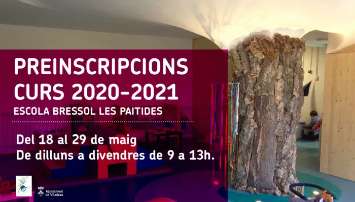 Viladrau Preinscripcions per l'Escola Bressol "Les Paitides" pel curs 2020-2021