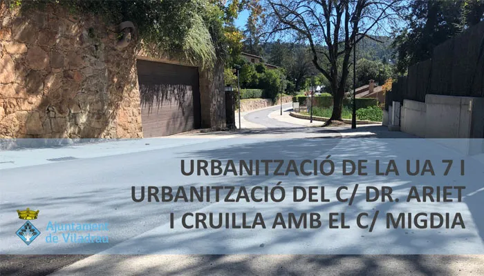 Liquidació de l'obra d'urbanització de la UA 7 i urbanització del carrer Doctor Ariet i cruilla amb el carre Migdia