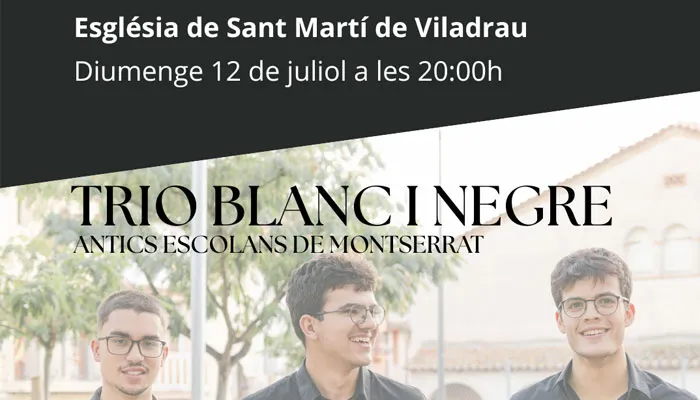 Viladrau Concert de Trio Blanc i Negre a l'Església de Sant Martí