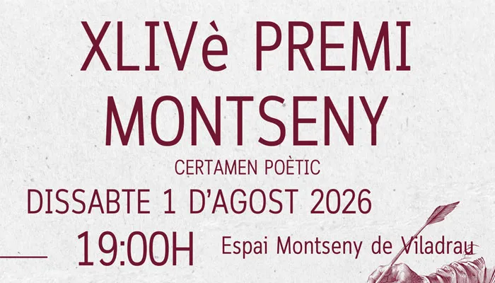 Viladrau XLIVè Premi Montseny - Certamen Poètic