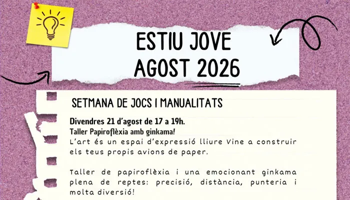 Viladrau Taller de papiroflèxia i gimcana - Estiu Jove
