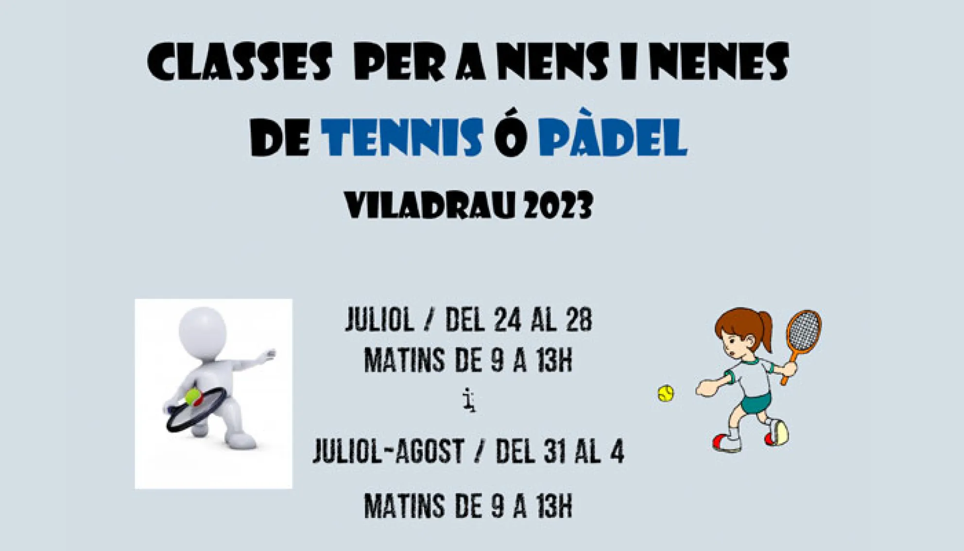 Viladrau Classes de Pàdel i Tennis per nens/es 2023
