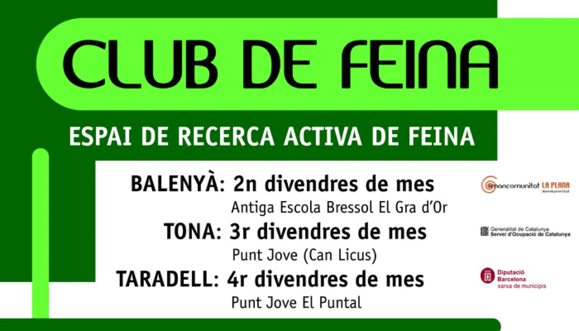 Club Feina, espai de recerca activa de feina
