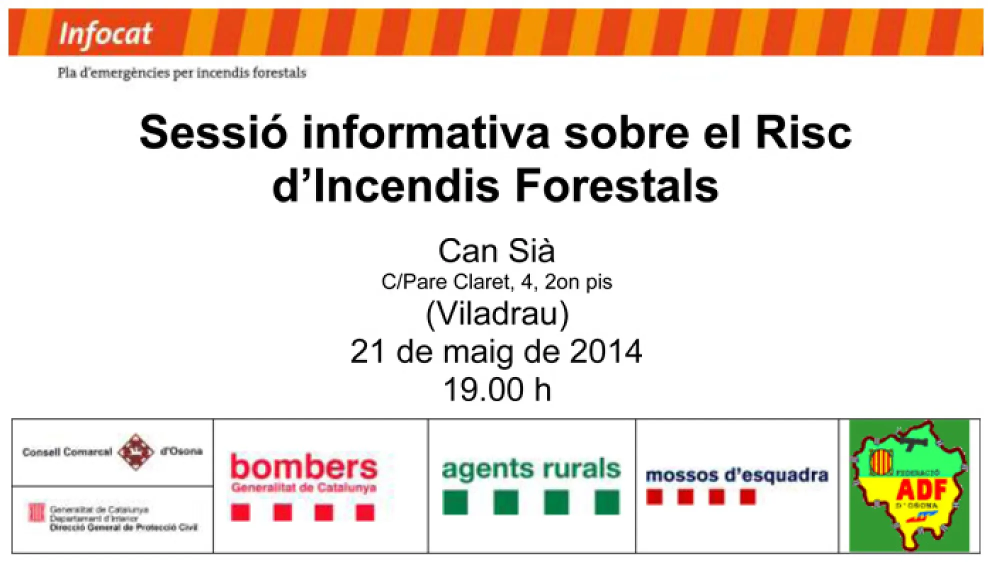 Sessió informativa sobre el Risc d'Incendis Forestals