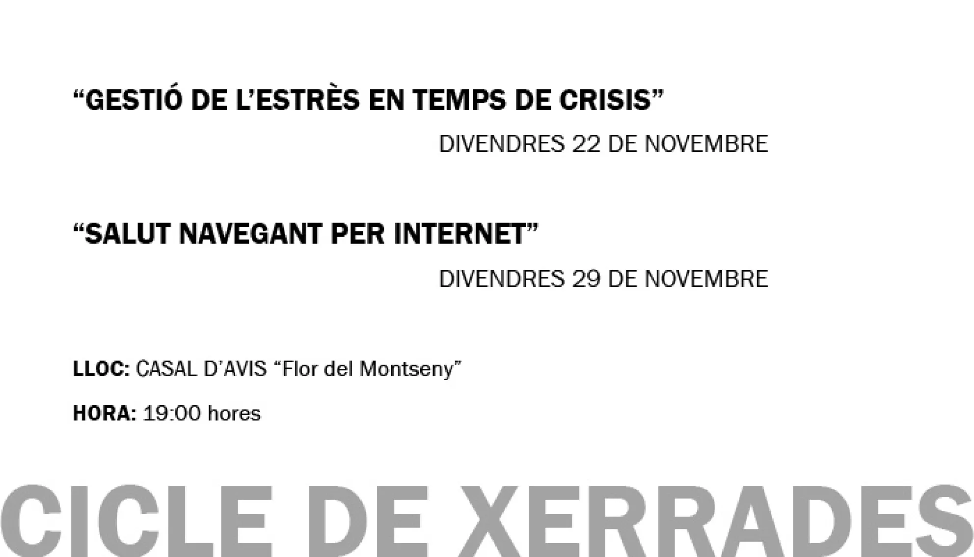 Cicle de Xerrades