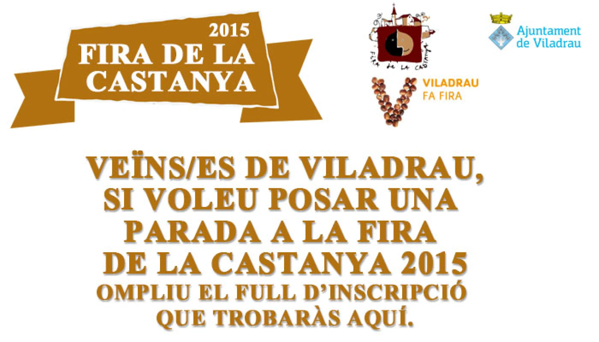 Inscripcions 21ª Fira de Castanya, Viladrau