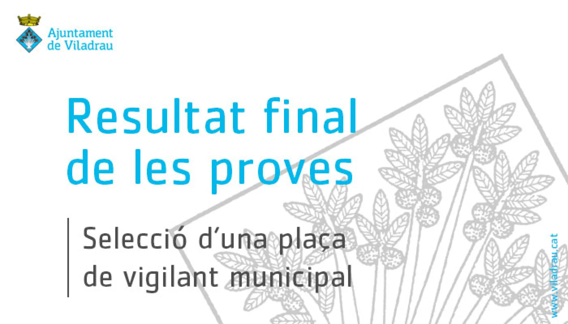 Resultat final de les proves de selecció d'una plaça de vigilant municipal