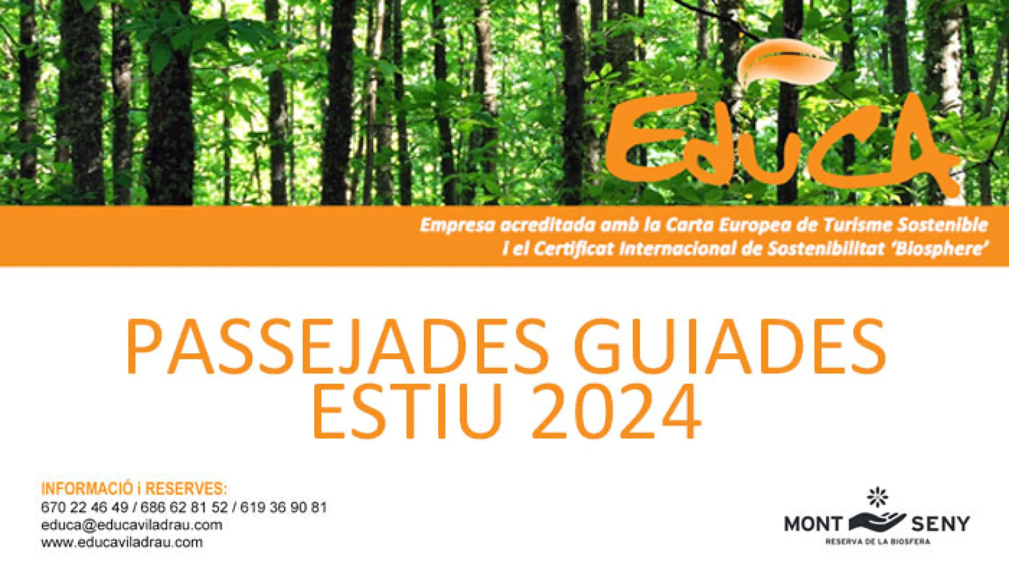 Passejades guiades Estiu 2024 d’EduCA Viladrau