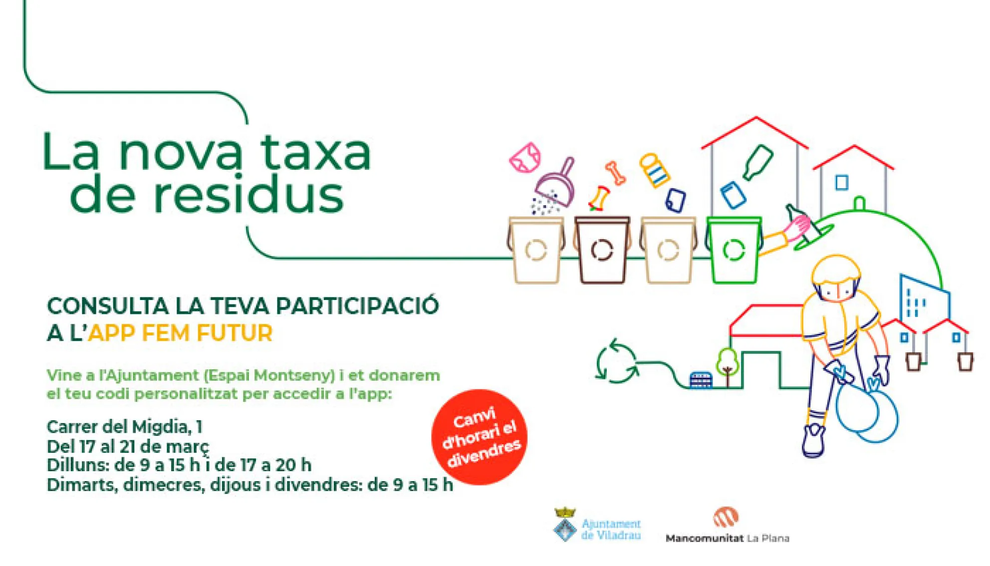 Viladrau Consultes, dubtes i l'app Fem Futur per la nova taxa de residus