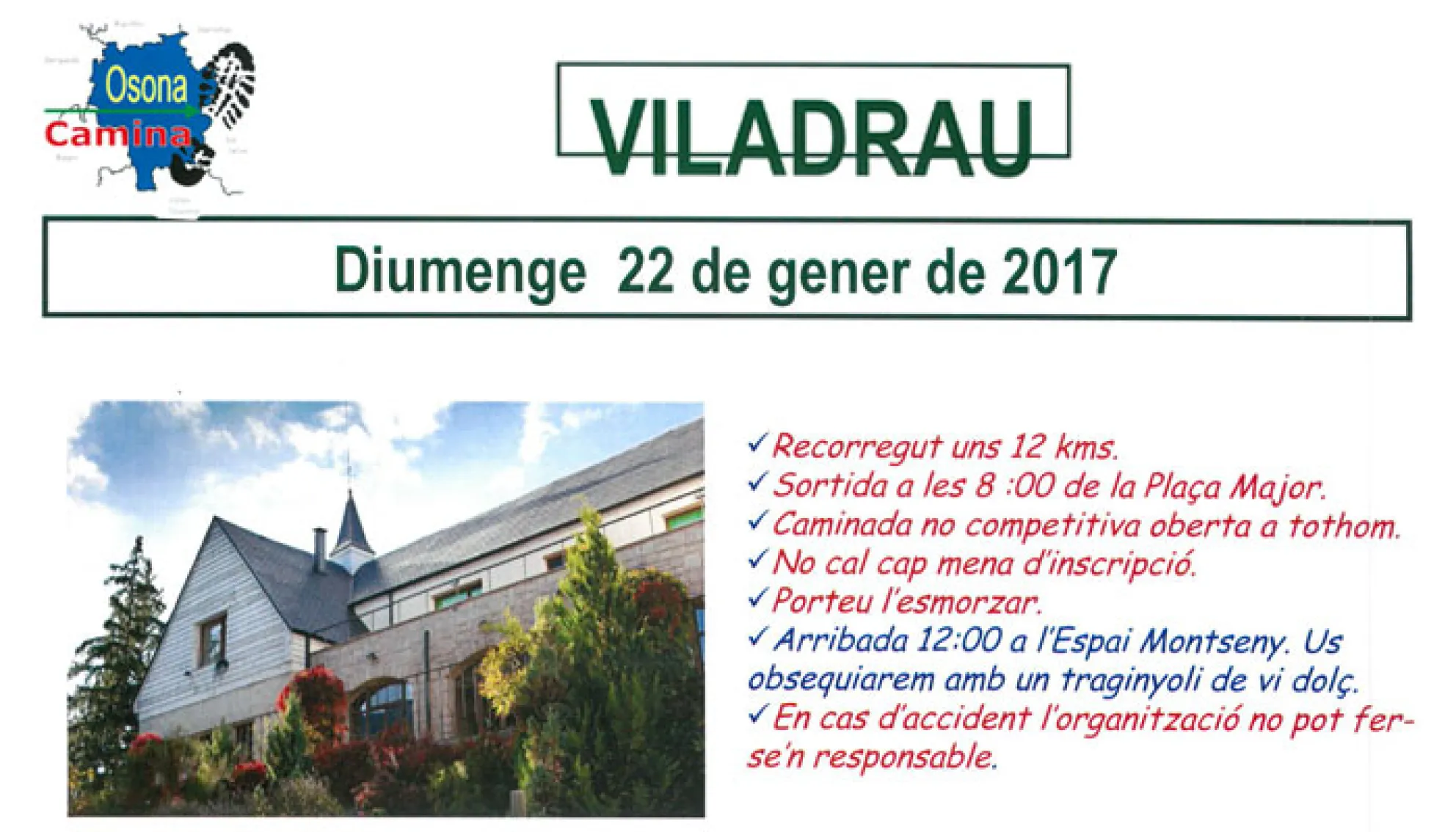 Viladrau Osona Camina. Sortides matinals.
