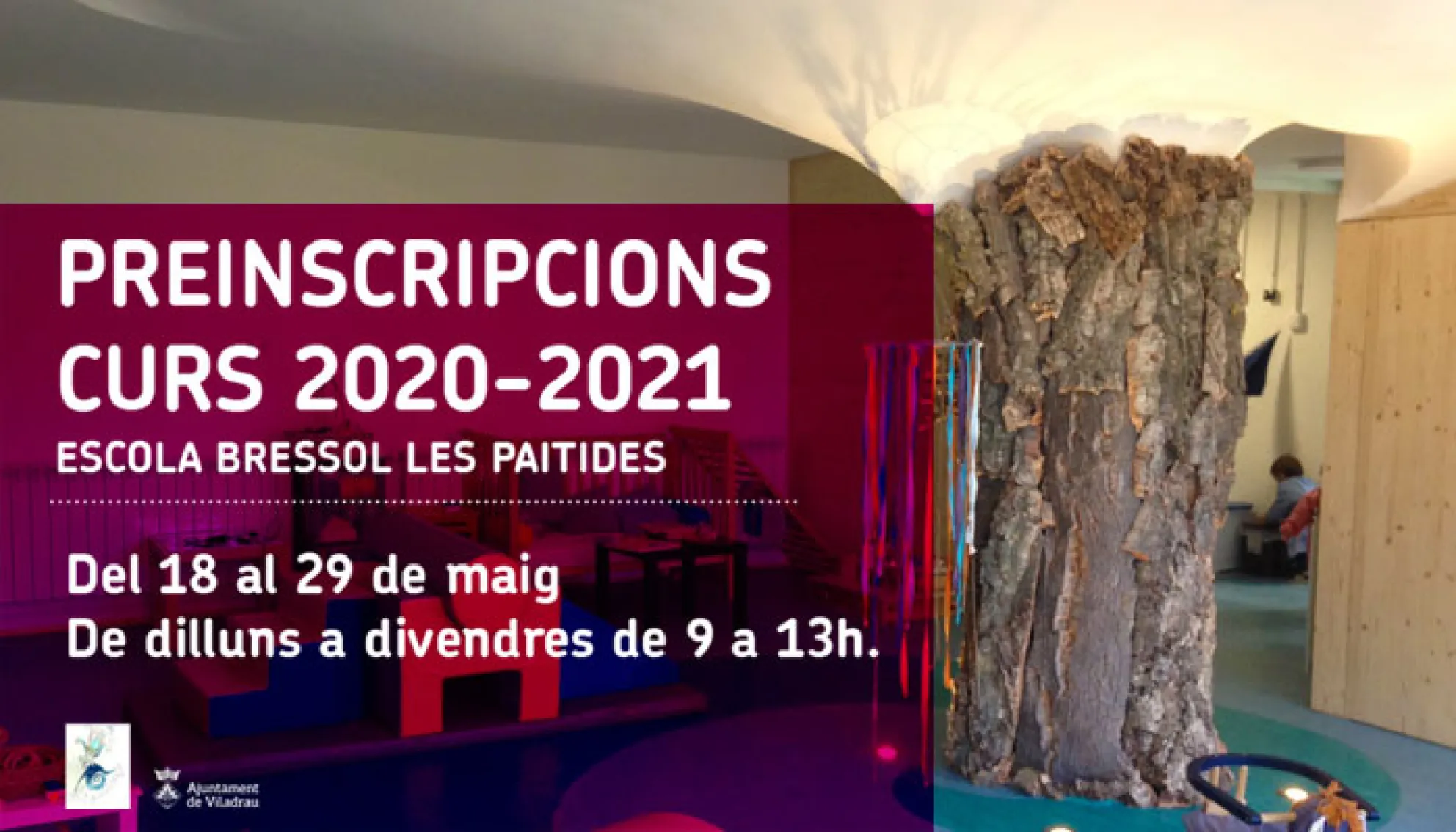 Viladrau Preinscripcions per l'Escola Bressol "Les Paitides" pel curs 2020-2021