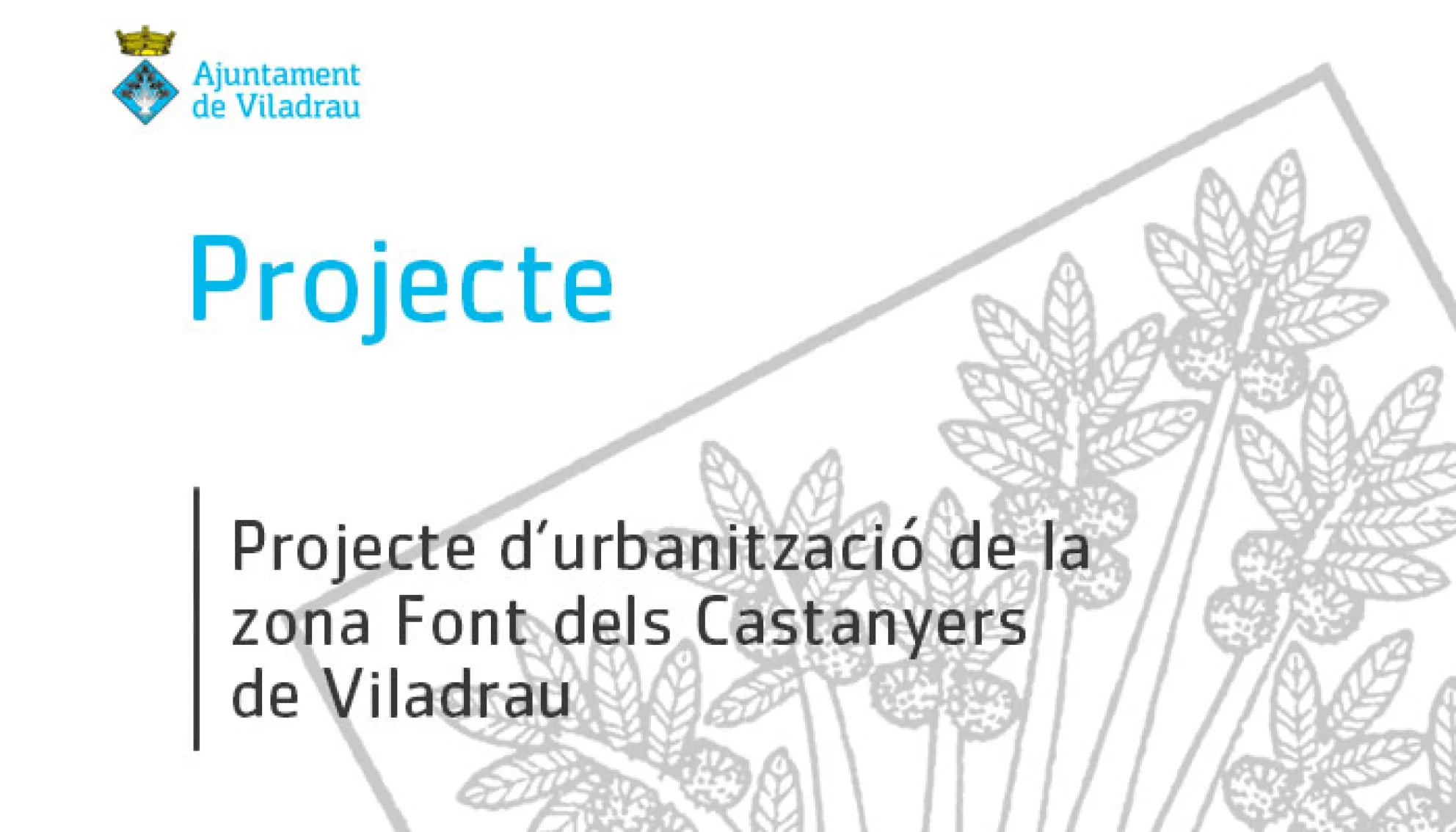 Projecte d'urbanització de la zona Font dels Castanyers de Viladrau