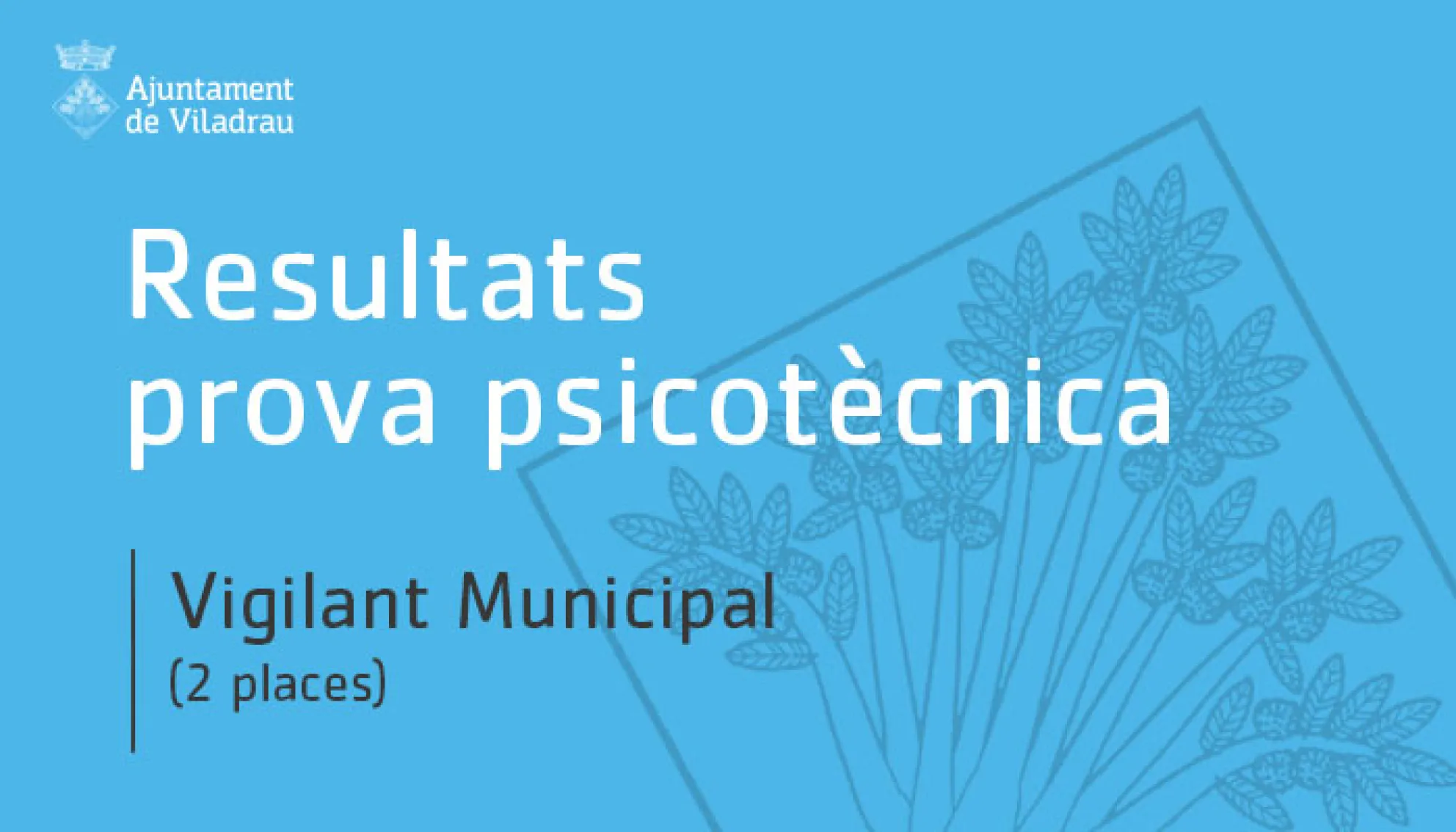 Ajuntament de Viladrau - Resultats prova prsicotècnica per dues places de vigilants municipals