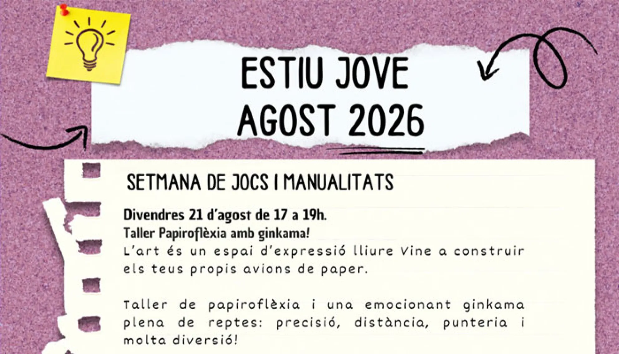 Viladrau Taller de papiroflèxia i gimcana - Estiu Jove